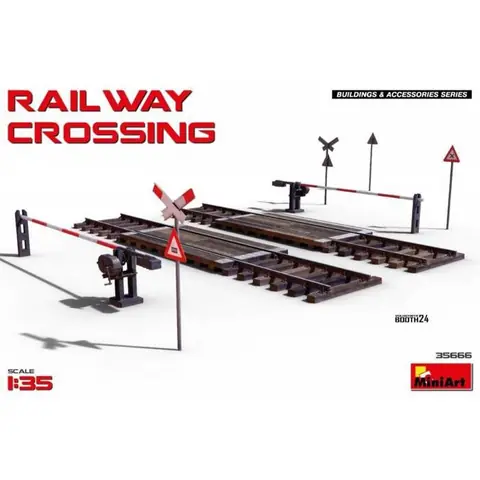 Maquette Train Maquette Diorama Railway Crossing miniart35666 1:35 Maquette Char Promo