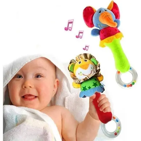 Hochet Bébé Jouet Coloré en Peluche Doux avec Son Hochet pour Bébé 3 6 9 12 Mois (2 Pièces) Jouet dÉveil Bébé Doudou Jouet Beb