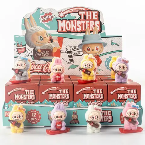 Aléatoire 12 pcs - Labubu - skateboard- Boîtes Surprises Kawaii en PVC Mini Poupées Cadeau Noël ou AnniversaiSet de PELUCHE
