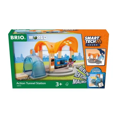 Brio World Gare Smart Tech Sound - Accessoire pour circuit de train en bois - Actions STEM - Ravensburger - Mixte dès 3 ans - 33973