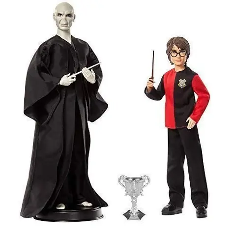 Harry Potter Coffret poupées articulées Voldemort et Harry Potter costumes et baguettes inspirés du film à collectionner jouet po
