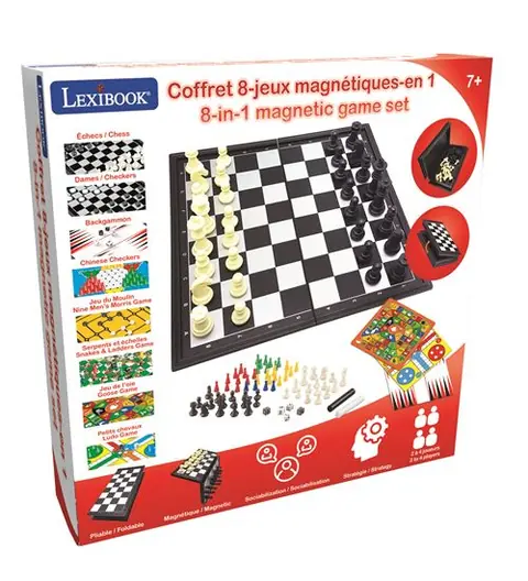 Jeu de société Magnétique – coffret 8 jeux en 1