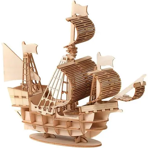 Maquette de Bateau Bricolage Kits de Modèles de Bateaux à Voile en Bois - 3D Modèle De Décoration