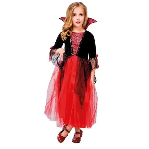 déguisement vampiresse rouge fille - 5/6 ans - rouge - ptitclown 55282