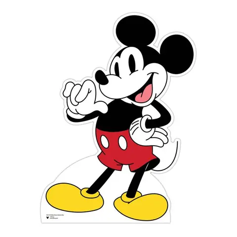 Figurine en carton - Disney Mickey Mouse - Multicolore - Hauteur 95 cm - Décoration originale