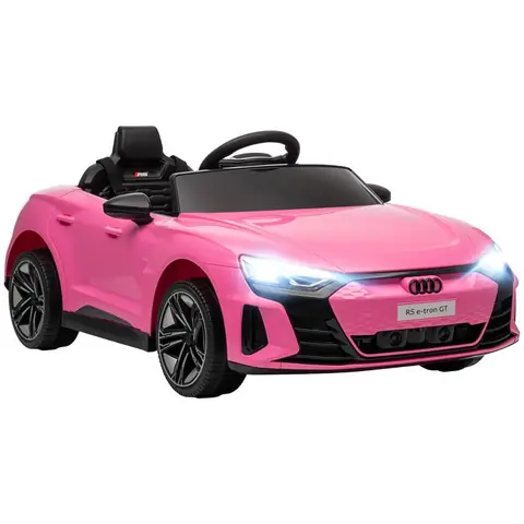 Voiture véhicule électrique enfant - HOMCOM - télécommande parentale - effets sonores lumineux - Audi RS E-tron GT rose