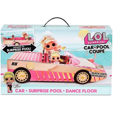 Voiture-piscine coupé - L.O.L. Surprise! - Drag Racer - Or rose - Poupée exclusive - Phares fonctionnels