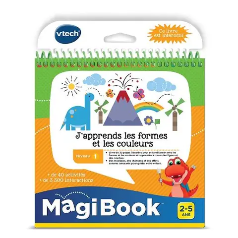 VTECH - Livre Interactif Magibook - J'Apprends Les Formes Et Les Couleurs