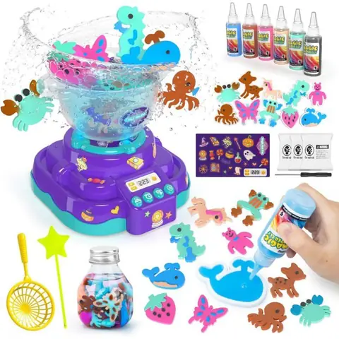Aqua Gelz Set pour Enfants - Kit DIY Magique Eau Fée avec 6 Couleurs & 10 Formes & Kit de Pot Magique Fée d’Eau - Jouet 3D Cadeau