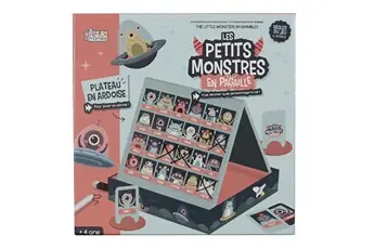 Jeu éducatif "devine qui je suis sur thème des petits monstres en pagaille" en carton multicolore -  -