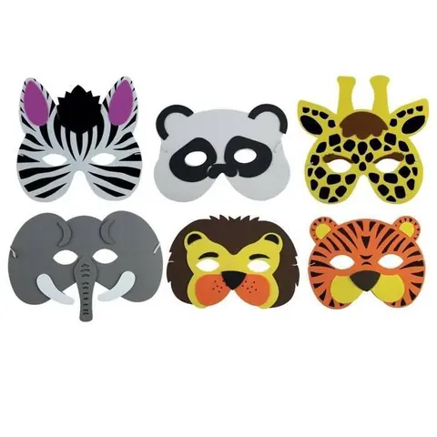 Masque Visage - PTIT CLOWN - Modèle aléatoire - Loup - Enfant - Animaux sauvages