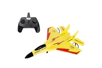 Avion Télécommandé VORMOR Planeur Volant avec Télécommandé 2.4GHz pour Enfants Adultes - Jaune
