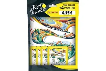 Pack de démarrage - Collection officielle Tour de France 2024 - Contient l'album + 4 Pochettes de 5 stickers