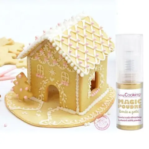 Coffret maison en pain dépices - SCRAP COOKING - Découpoirs inox - Préparation bio - Spray doré comestible