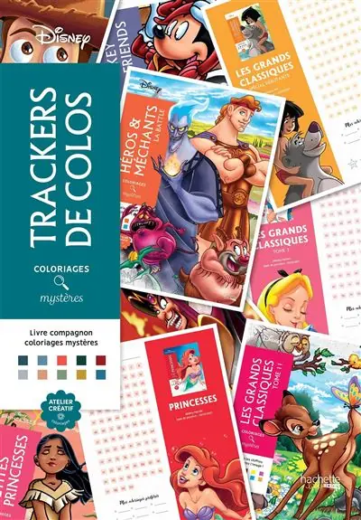 Livre compagnon - Les trackers de coloriages mystères Disney - Hachette Heroes