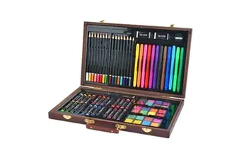 MonMobilierDesign Mallette crayons coloriage coffret dessin 81 pièces