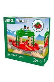 Brio World Plaque Tournante et Personnage - Accessoire pour circuit de train en bois - Ravensburger - Mixte dès 3 ans - 33476