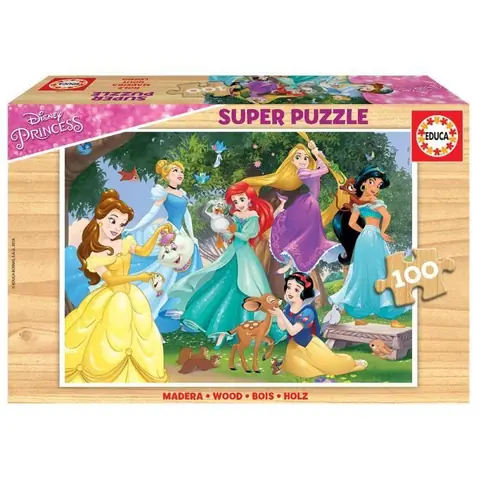 Puzzle en bois Disney Princesses - EDUCA - 100 pièces - Pour enfants à partir de 6 ans