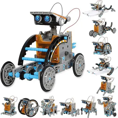 Jouet robot Solar pour enfants à partir de 8 ans 12 en 1 Jeu de construction Jouet éducatif Cadeau pour garçons et filles