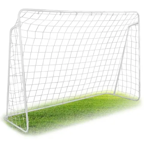 But de football - Neo-Sport - 300x200x120 cm - Cadre en acier - Filet en PE - 6 chevilles incluses - Blanc - Léger