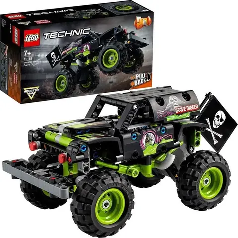 42118 Technic Monster Jam Grave Digger - Camion-Jouet et Un Buggy Tout-Terrain Se transforment Jeu de Construction 2 en 1