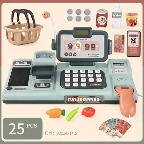 Vert - Caisse enregistreuse pour enfants jeu de Simulation de supermarché calcul des aliments caisse enreg