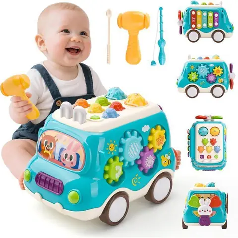 Jouet Musical Bébé Bus - Jeux Bébé Jouet Educatif Bebe - Jouet Enfant 3 an