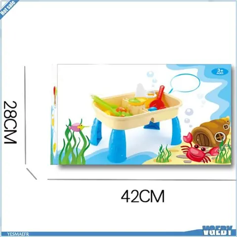 Ashata Table dactivités deau de sable pour enfants Table dactivités aquatiques et de sable pour jouets jouet Comme indiqué