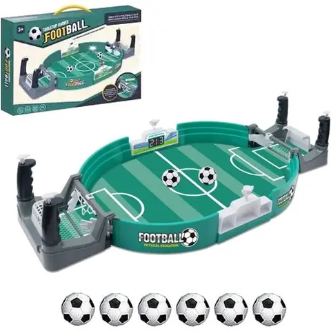 Mini Jeu de Baby-Foot avec 6 Balles Jeu de Société de Football Jouet de Table de Football pour Deux Cadeau  pour Enfants Adultes