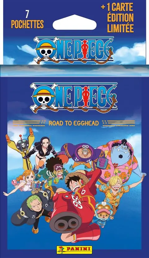 Carte à collectionner Panini One Piece Road to Egghead Blister 7 pochettes et 1 carte édition limitée Modèle aléatoire