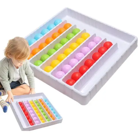 Jeu de Tri de Boules de Couleur - Marque - Modèle - Arc-en-ciel - Éducatif - Sensoriel