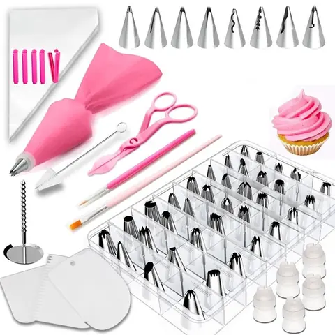Ensemble de décoration pâtisserie - ULISEM - 83 pièces - Accessoires de cuisson - Kit poche à douille