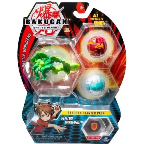 Pour Bakugan - Pack De Demarrage Ventus Garganoid : 3 Boules (blanche rouge verte) - Battle Planet