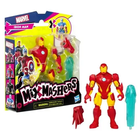 MixMashers Iron Man figurine 12 cm personnalisable à mélanger et combiner avec accessoires Marvel dès 4 ans