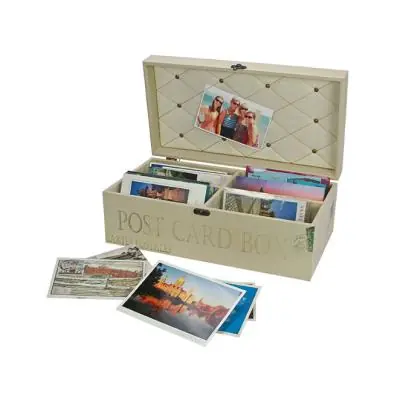 Box en bois pour cartes et photos