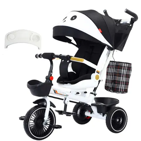 Tricycle Evolutif Bébé avec Siège Pivotant à 360° Dossier Réglable Tricycle pour Enfants de 6 Mois à 6 Ans Jusquà 50kg