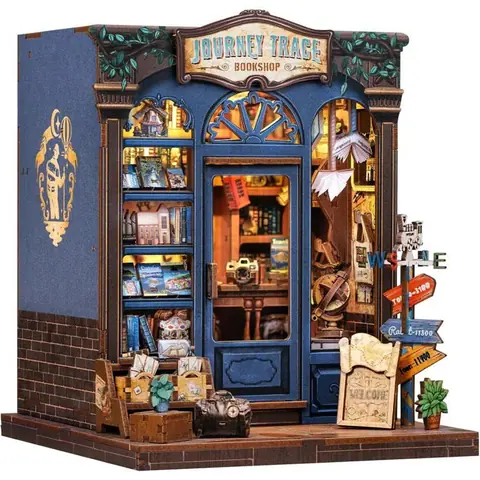 Book Nook KitDIY Bois Maison Miniature a Construire Adultes DIY Miniature House Puzzle 3DDécoration DétagèreBois 3D Puzzle
