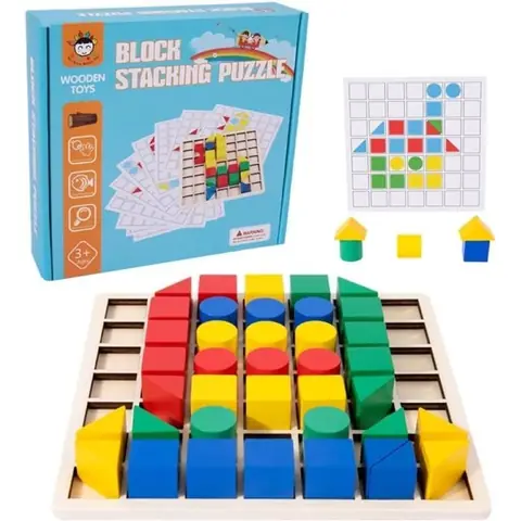 Jeux Montessori Enfant 2 3 4 Ans-Jouet educatif-Puzzle Casse Tete Bois-Smart Tangram Games-motricité Fine-Cadeau Fille Garcon