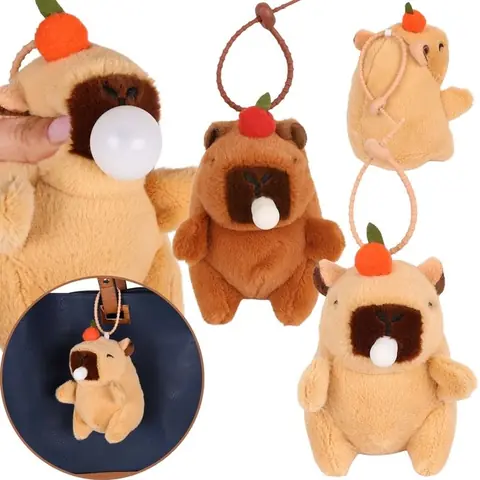 Jouet à presser CAPYBARA anti-stress JOUET À ÉCRASER 13 cm peluche porte-clés PENDENTIF sac à main