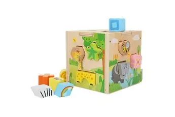 Blocs de Construction Assortis de Forme en Bois Jouet Educatif pour enfants