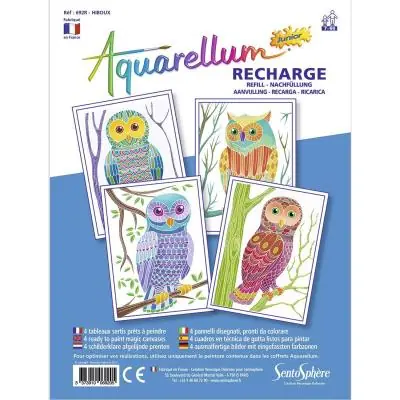 Recharge Aquarellum Junior : Hiboux Sentosphère