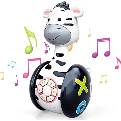 ®RisingFF Jouet musical pieuvre à bascule pour bébés de 1 à 3 ans avec lumières et chansons (zera)