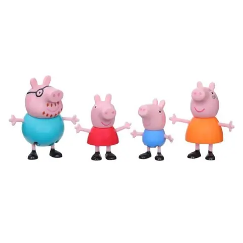 Figurines Peppa Pig - Pack de 4 - Peppa Maman Pig Papa Pig et George - A partir de 3 ans