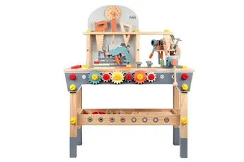 Etabli de Bricolage 88cm en Bois avec Accessoires Educatifs pour Enfant dès 3ans Multicolore