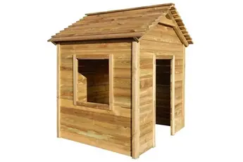 Maisonnette d'extérieur - - 120x120x146 cm - Bois de pin - Vert - Montage facile