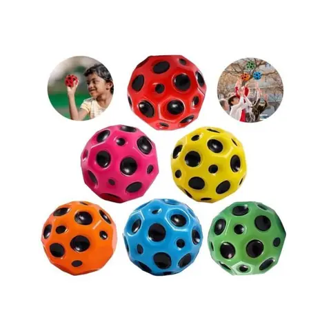 Balle rebondissante - Jump Ball - Moon Ball - Couleurs vives - Matériau PU haute densité - Intérieur