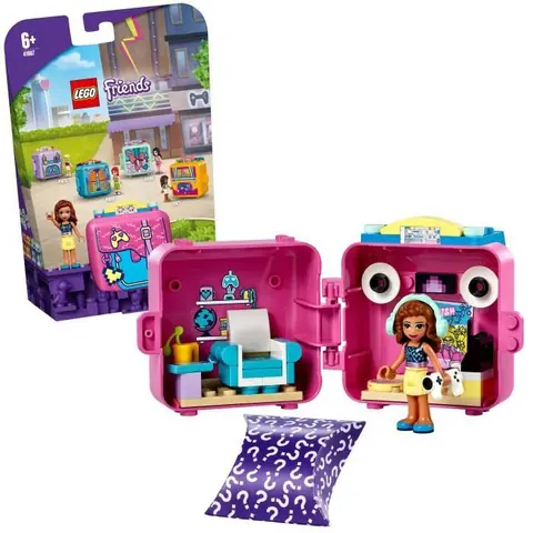 Jeu de construction - LEGO - Friends - Le cube de jeu d’Olivia - Mini-poupée de voyage