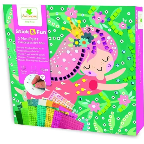 Mosaïques - SYCOMORE - StickN Fun - Princesses des bois - Dès 5 ans