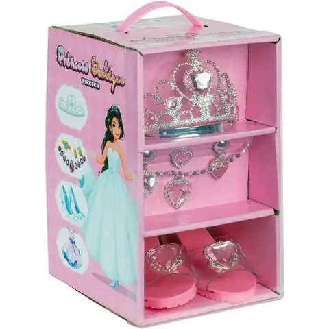 Jeux de société - Ensemble de princesse - Chaussures diadème bijoux - Pour filles à partir de 4 ans