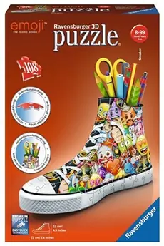 Puzzle 3D Sneaker - emoji - Ravensburger - Puzzle 3D enfant - sans colle - Pot à crayons 108 pièces - Dès 8 ans